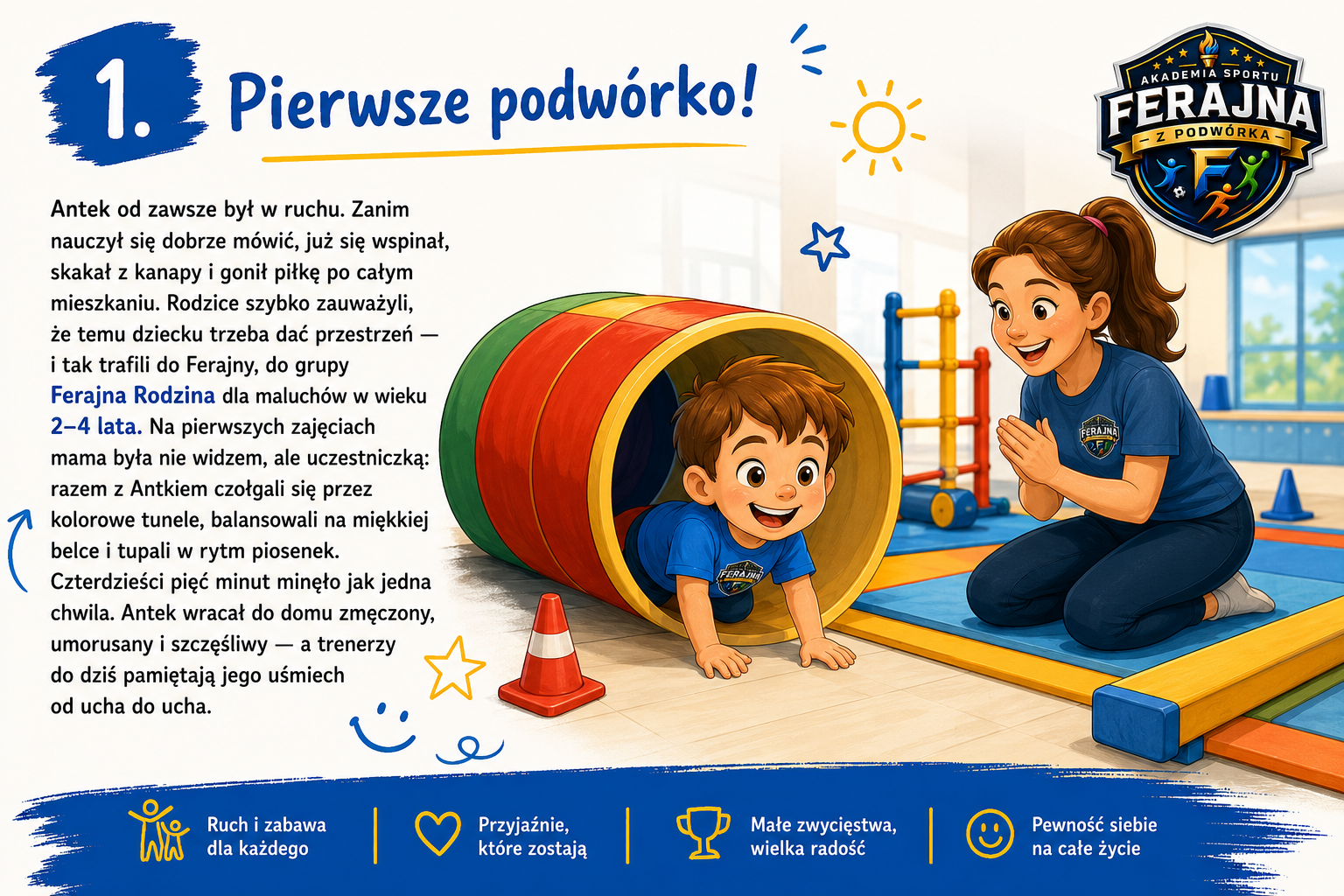 Historia Antka, część 1: Pierwsze podwórko — Antek zaczyna przygodę ze sportem