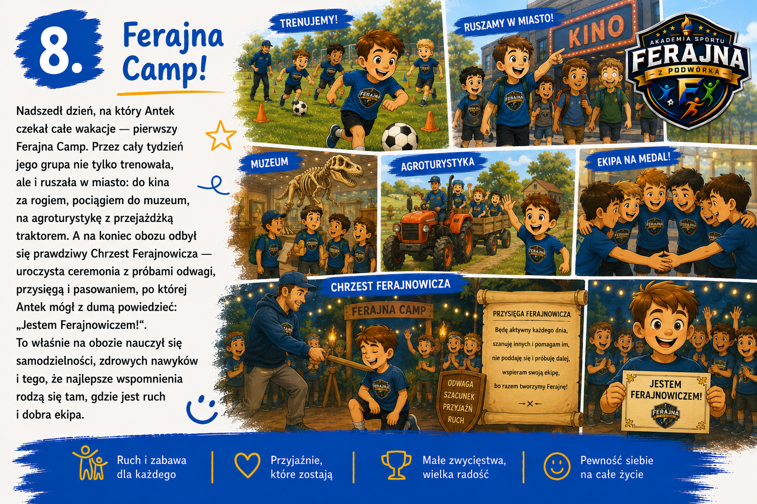 Historia Antka, część 8: Ferajna Camp — półkolonie sportowe z Akademią Ferajna