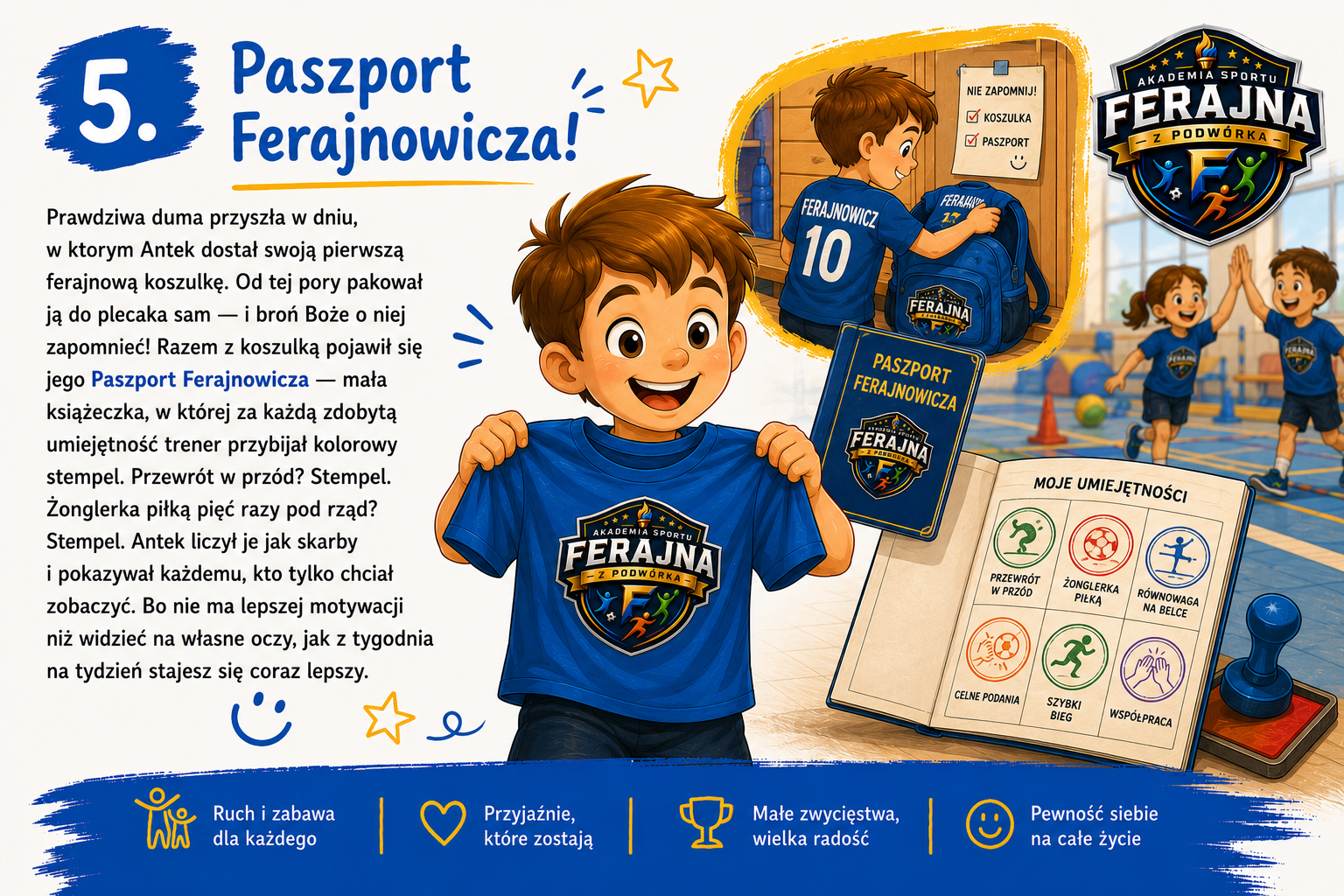 Historia Antka, część 5: Paszport Ferajnowicza — system naklejek i nagród za wysiłek