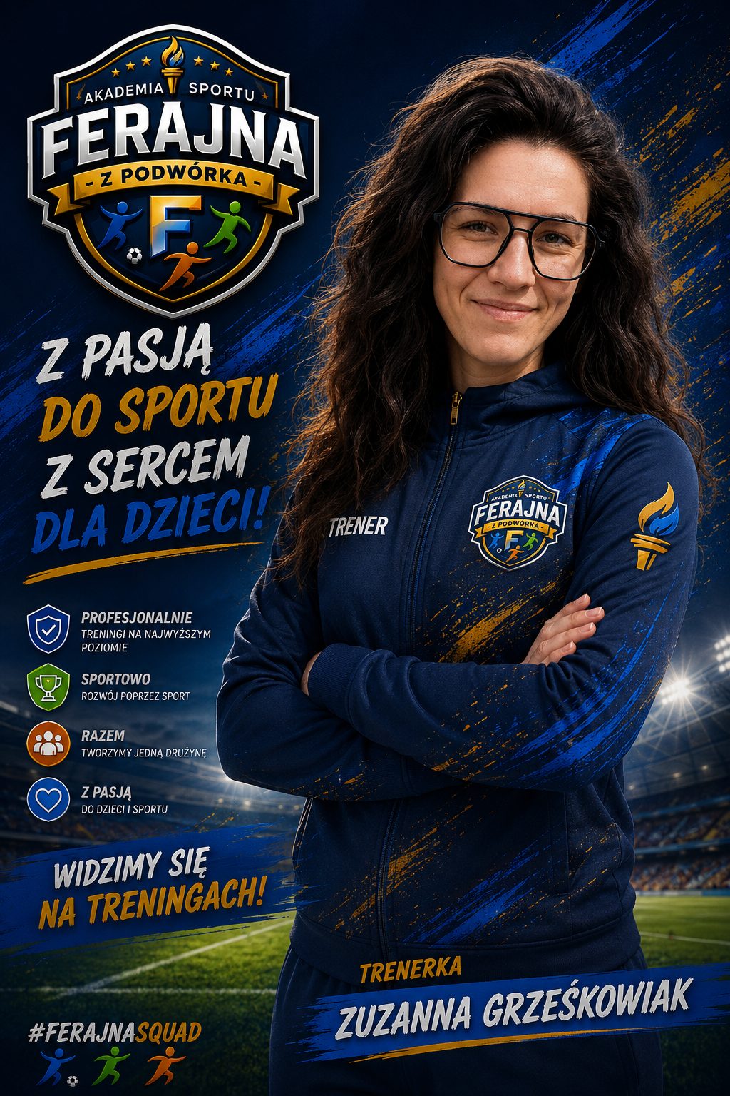 Zuzanna Grześkowiak — trenerka Akademii Sportu Ferajna z Podwórka